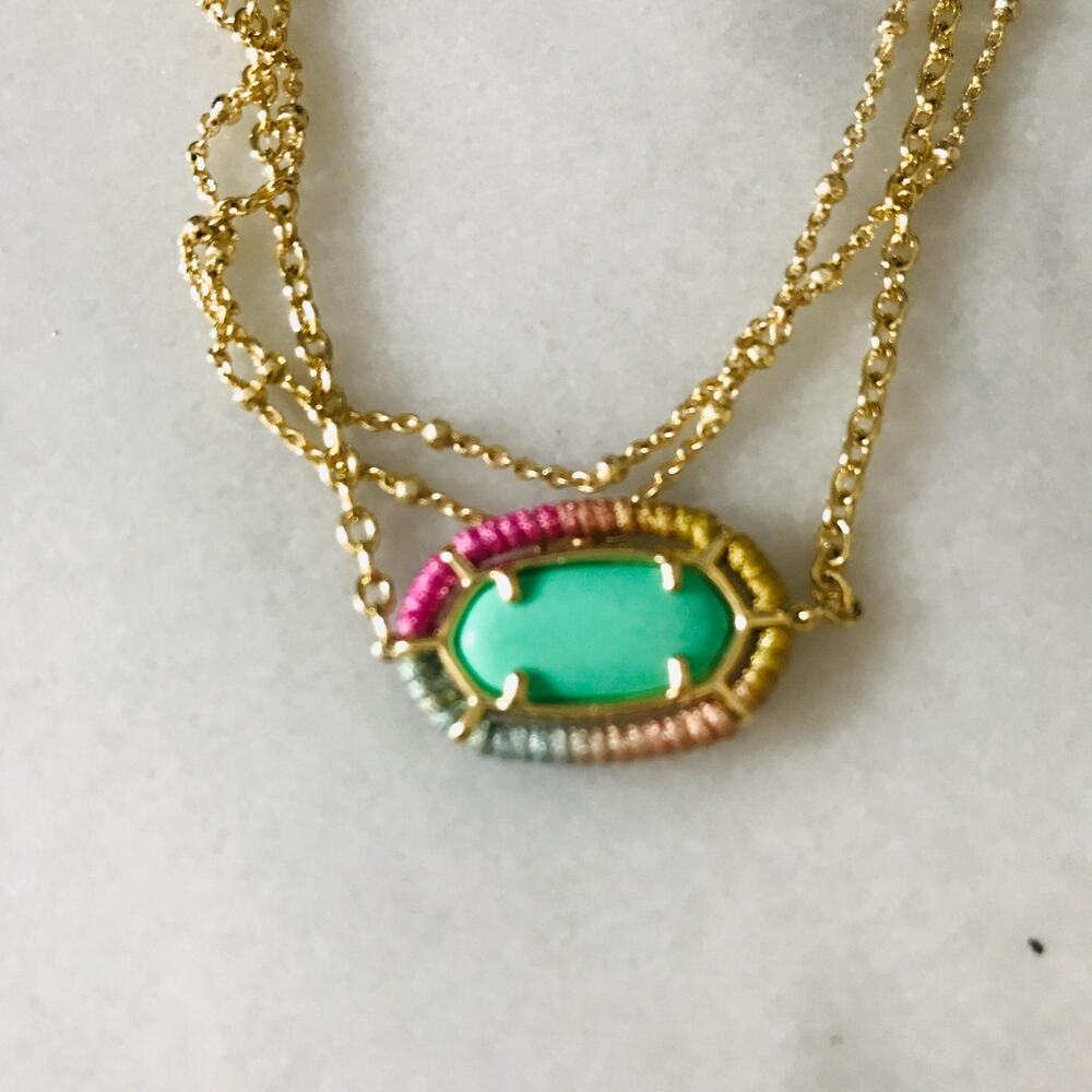Kendra Scott Elaina Bracelet- Multi Strand Bracelet- Gold Tone, Adjustable, Mint